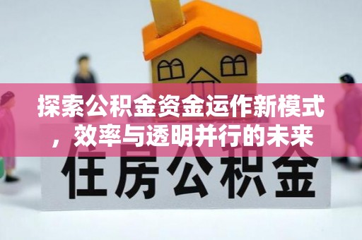 宝安探索公积金资金运作新模式，效率与透明并行的未来