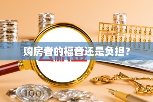 宝安购房者的福音还是负担？