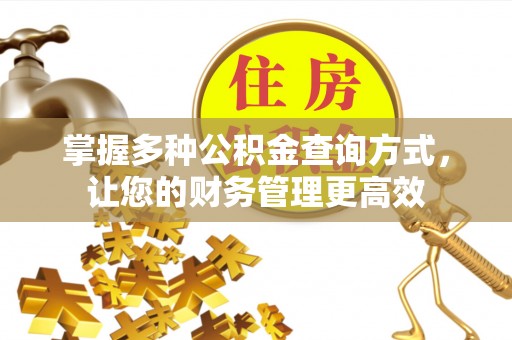 宝安掌握多种公积金查询方式，让您的财务管理更高效
