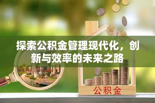 宝安探索公积金管理现代化，创新与效率的未来之路
