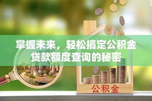 宝安掌握未来，轻松搞定公积金贷款额度查询的秘密