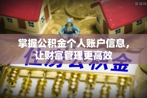 宝安掌握公积金个人账户信息，让财富管理更高效